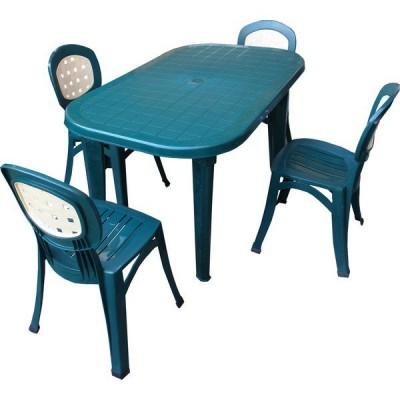 Набор пластиковой мебели "Элласт", стол овальный +4 стула Элегант