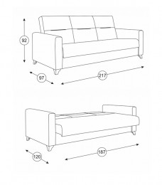 Прямой диван Нортон 