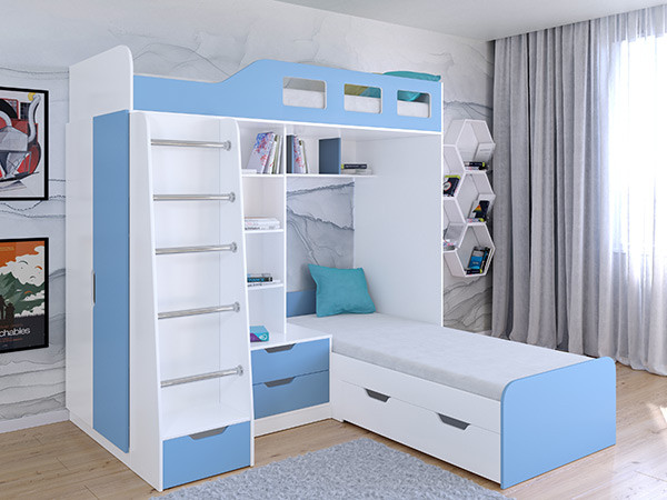Кровать двухъярусная Астра 4 Белый/Белый Кровать двухъярусная Астра 4 Белый/Белый