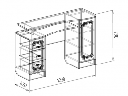 Туалетный стол Тиффани 42 см