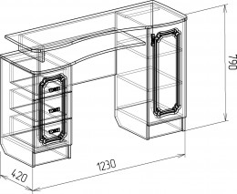 Туалетный стол Тиффани 42 см