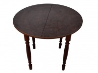  Стол круглый раздвижной СМ пластик корень вяза