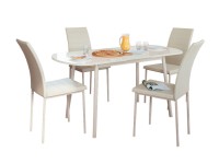 Обеденная группа для столовой и гостиной Мебвилл Раунд + 4 стула Винс