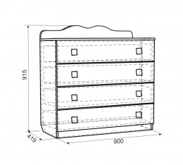 Комод детский МебельСон Фэнтези