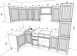 Кухня Принцесса 2,9 метра