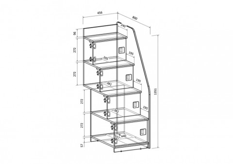 Двухъярусная кровать Легенда D605.3