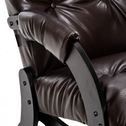 Кресло-качалка Модель 68 (Leset Футура) Венге текстура, к/з Varana DK-BROWN