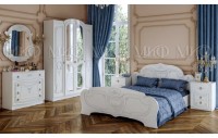 Модульная спальня Мария, белый глянец