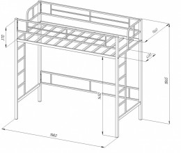 Детская кровать-чердак Севилья 1/1