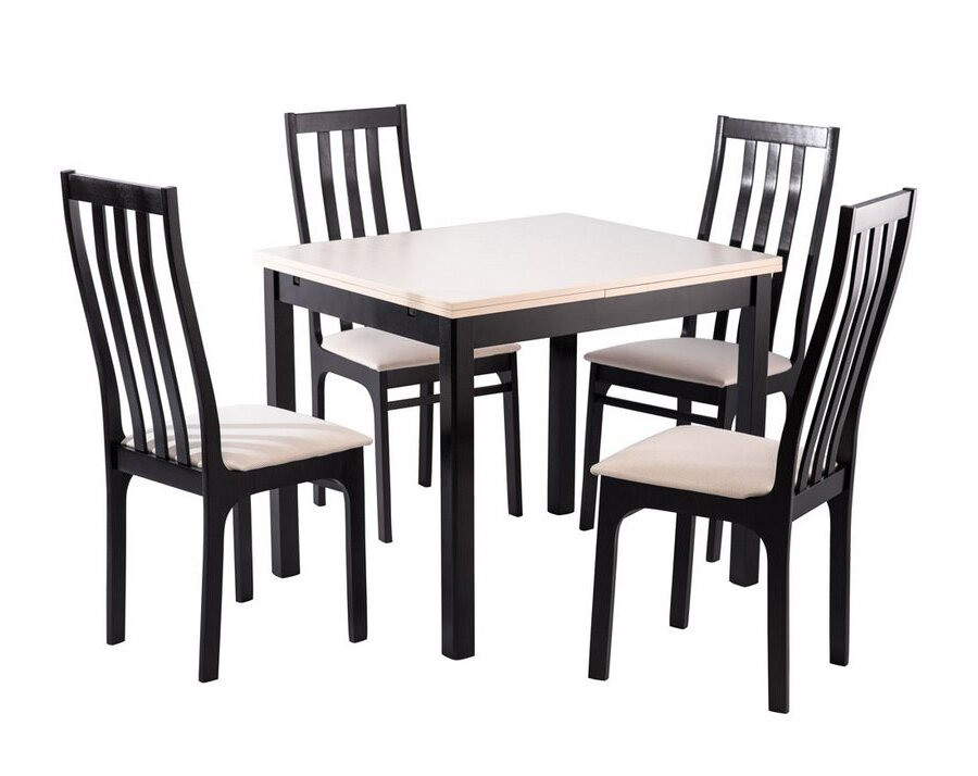 Обеденная группа для столовой и гостиной Мебвилл Франц СТ01 + 4 стула С36