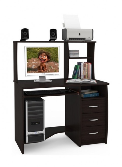 Компьютерный стол с надстройкой и ящиками  Комфорт 4 СКР