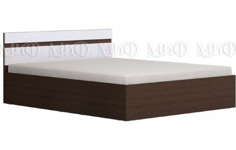 Кровать Нэнси / Ника МДФ 160, венге / белый глянец