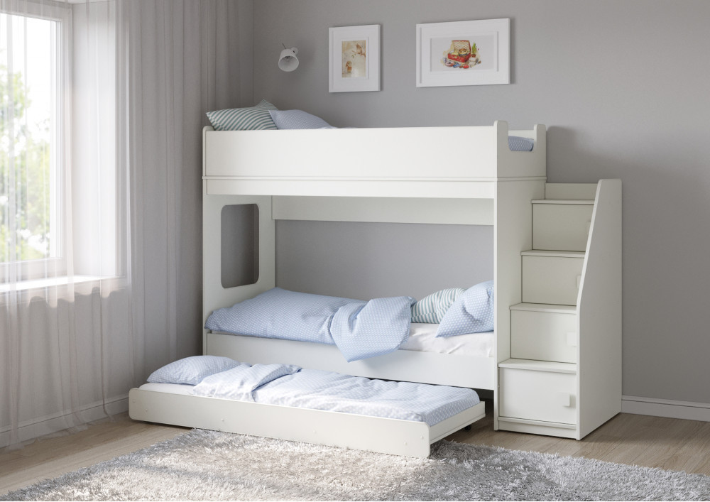 Двухъярусная кровать Легенда D602.3 с ящиком