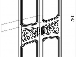 Шкаф 2х 0,9 Тиффани 90 см
