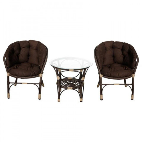 Комплект кофейный из искусственного ротанга "Багама" 2+1