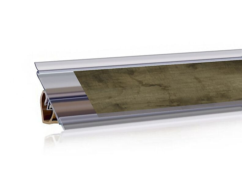 Плинтус вставочный Дуб фигурный светлый (066М)