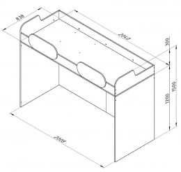 Кровать-чердак Дельта-18.02 верхняя