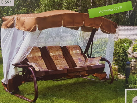 Качели садовые Палермо Премиум шоколад