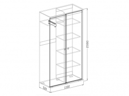 №17 Шкаф-купе Евро 110 см