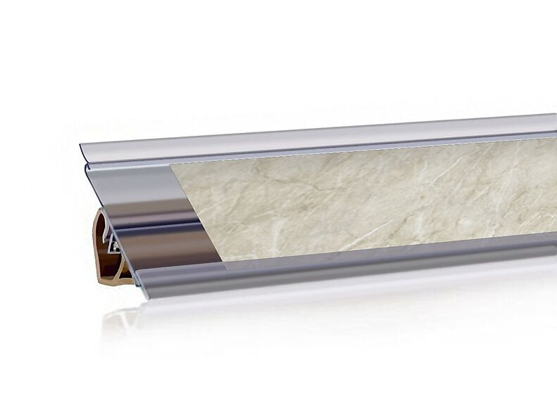 Плинтус вставочный Оникс бежевый (100м) Плинтус вставочный Оникс бежевый (100м)