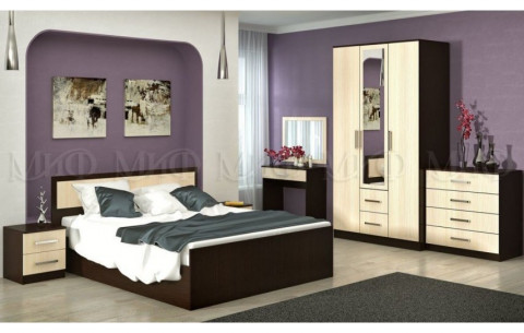 Модульная спальня Фиеста ЛДСП композиция 1