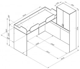 Кровать-чердак Дельта-18.05 верхняя