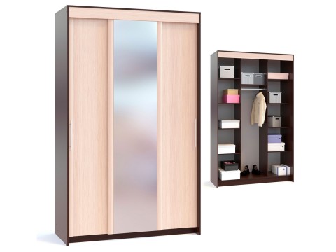 Шкаф-купе Сокол Контур ШР-1 с зеркалом
