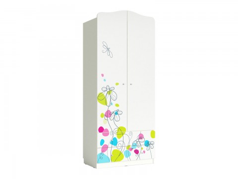 Детский распашной шкаф Мебвилл Цветы