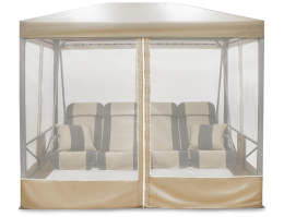 Беседка Премиум со столиком бежевая