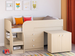 Кровать чердак Астра 9 V7 Белый/Белый