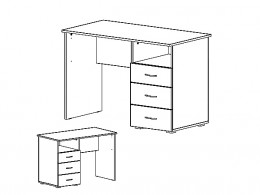 Компьютерный стол детский  письменный Линда 12.27