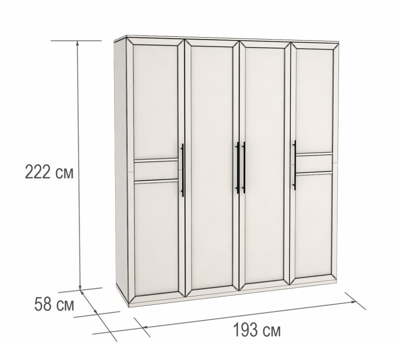 Распашной шкаф с зеркалами Шкаф 4-х дверный с зеркалом Парма Распашной шкаф с зеркалами Шкаф 4-х дверный с зеркалом Парма