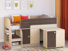 Кровать чердак Астра 9 V8 Белый/Белый