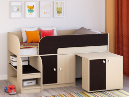 Кровать чердак Астра 9 V8 Белый/Белый