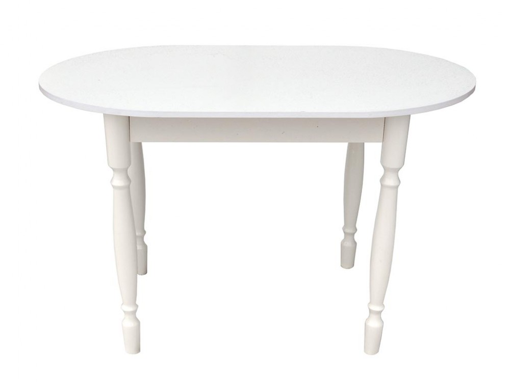 Стол овальный СМ ДСП белый