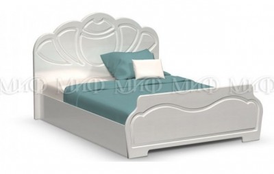 Гармония Кровать 1,4м (Белый глянец холодный, белый)