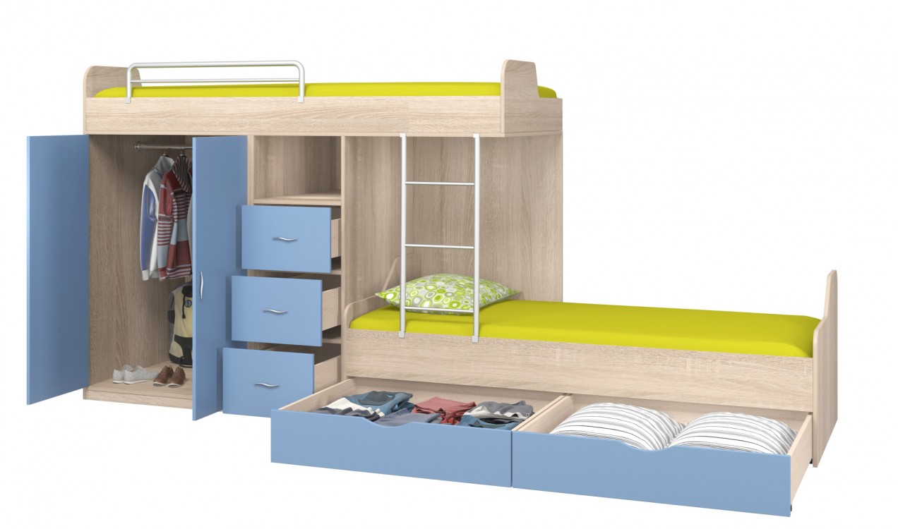 Детская кровать-чердак Дельта-18.04.02