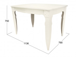 Обеденная группа для столовой и гостиной Неаполь Тип 1 + 4 стула Пегас -502