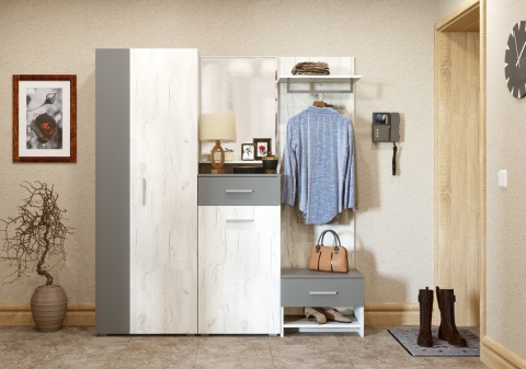 Модульная прихожая со шкафом Моби Юнона