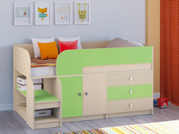 Кровать чердак Астра 9 V1 Белый/Белый