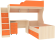Двухъярусная кровать Дуэт-5 с лестницей комодом