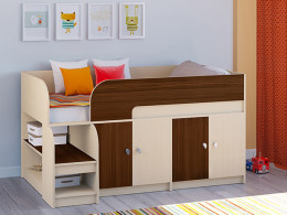 Кровать чердак Астра 9 V2 Белый/Белый