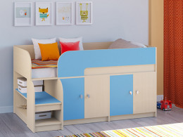 Кровать чердак Астра 9 V2 Белый/Белый