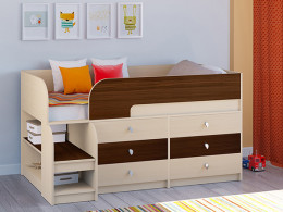 Кровать чердак Астра 9 V3 Белый/Белый