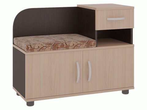 Тумба для обуви в прихожую с сиденьем МебельСон Аврора