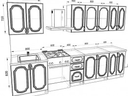 Кухня Базис-Классика 3,2 метра