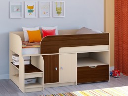 Кровать чердак Астра 9 V4 Белый/Белый