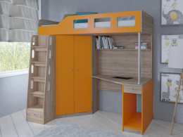 Кровать чердак Астра 7 Белый/Сонома