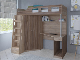 Кровать чердак Астра 7 Белый/Сонома