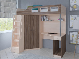 Кровать чердак Астра 7 Белый/Сонома